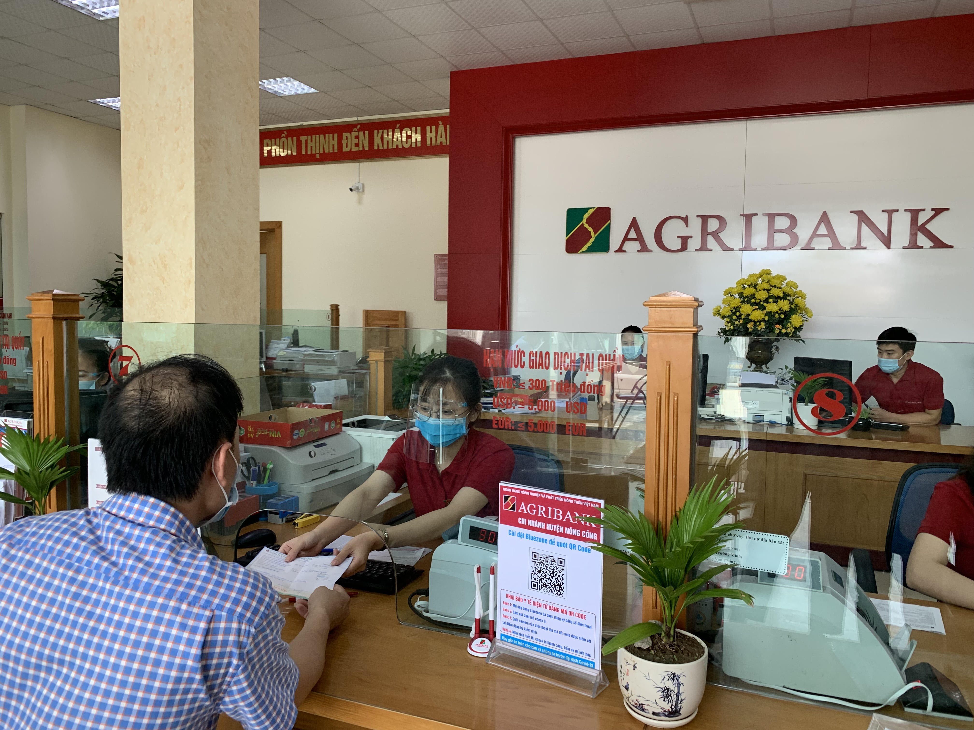 Khách hàng đến tìm hiểu vay vốn tại Agribank Nam Thanh Hóa